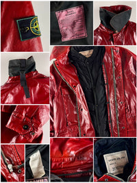 Stone Island AW 1994 Glazed Silk Toffee Wrapper Jacket [XL]