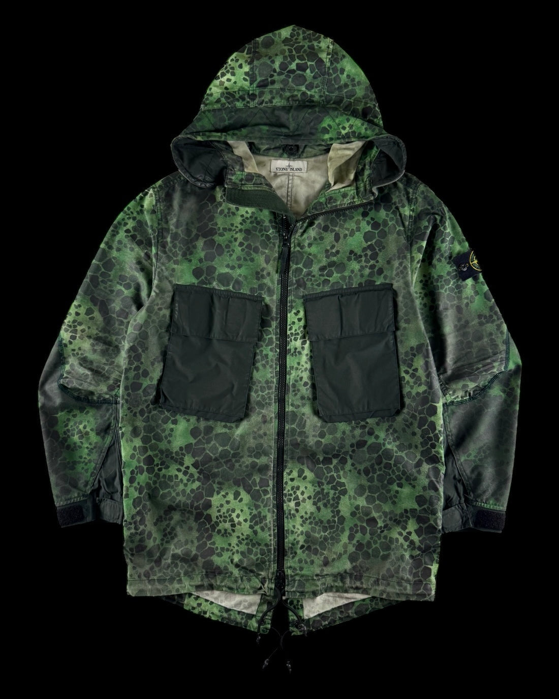 Stone Island SS 2015 Aligator Camo Light Cotton Nylon Parka Jacket [M]