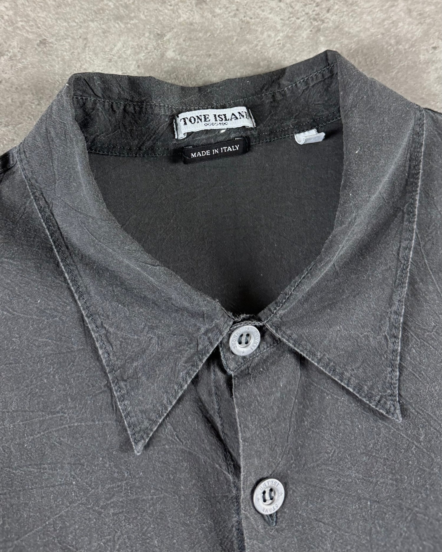 Stone Island 2000’s Button Up Anchor Logo Shirt [S]