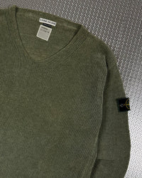 Stone Island SS 1999 Knitted V-Neck Sweater [L]