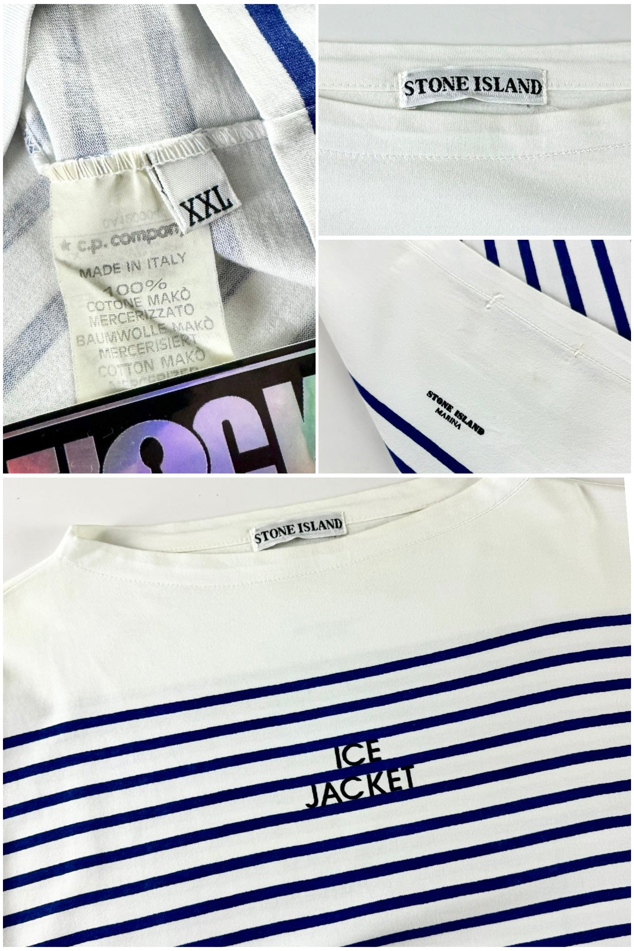 Stone Island 1989 Striped Ice Jacket T-Shirt [XXL]