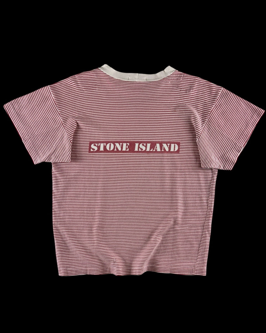 Stone Island 1980’s Compass Logo Striped T-Shirt [S]