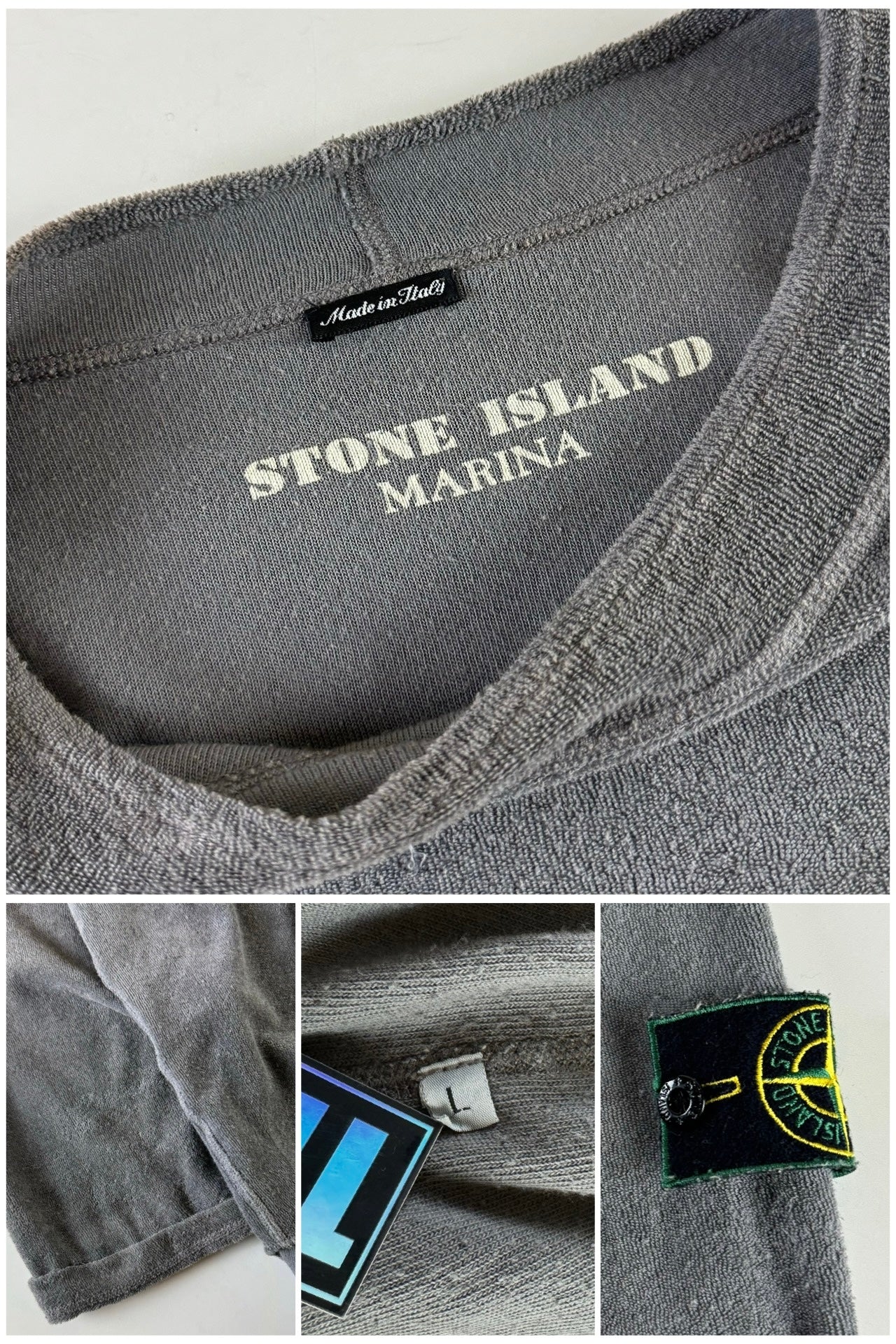 Stone Island 1990s Marina Towelling Sweatshirt [L]