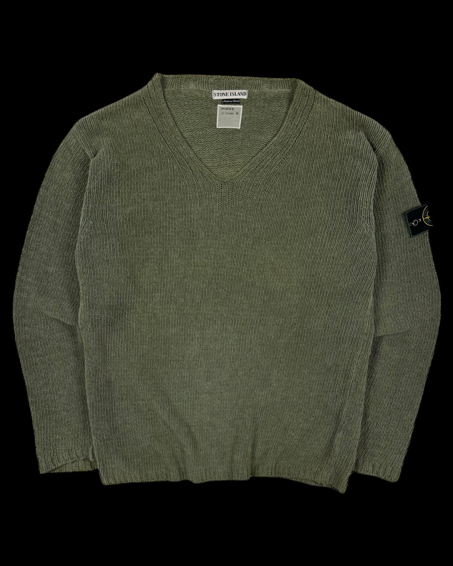 Stone Island SS 1999 Knitted V-Neck Sweater [L]