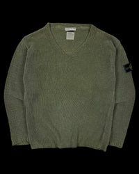 Stone Island SS 1999 Knitted V-Neck Sweater [L]