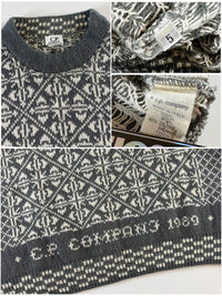 C.P. Company AW 1989 Jacquard Knitted Wool Sweater [L]