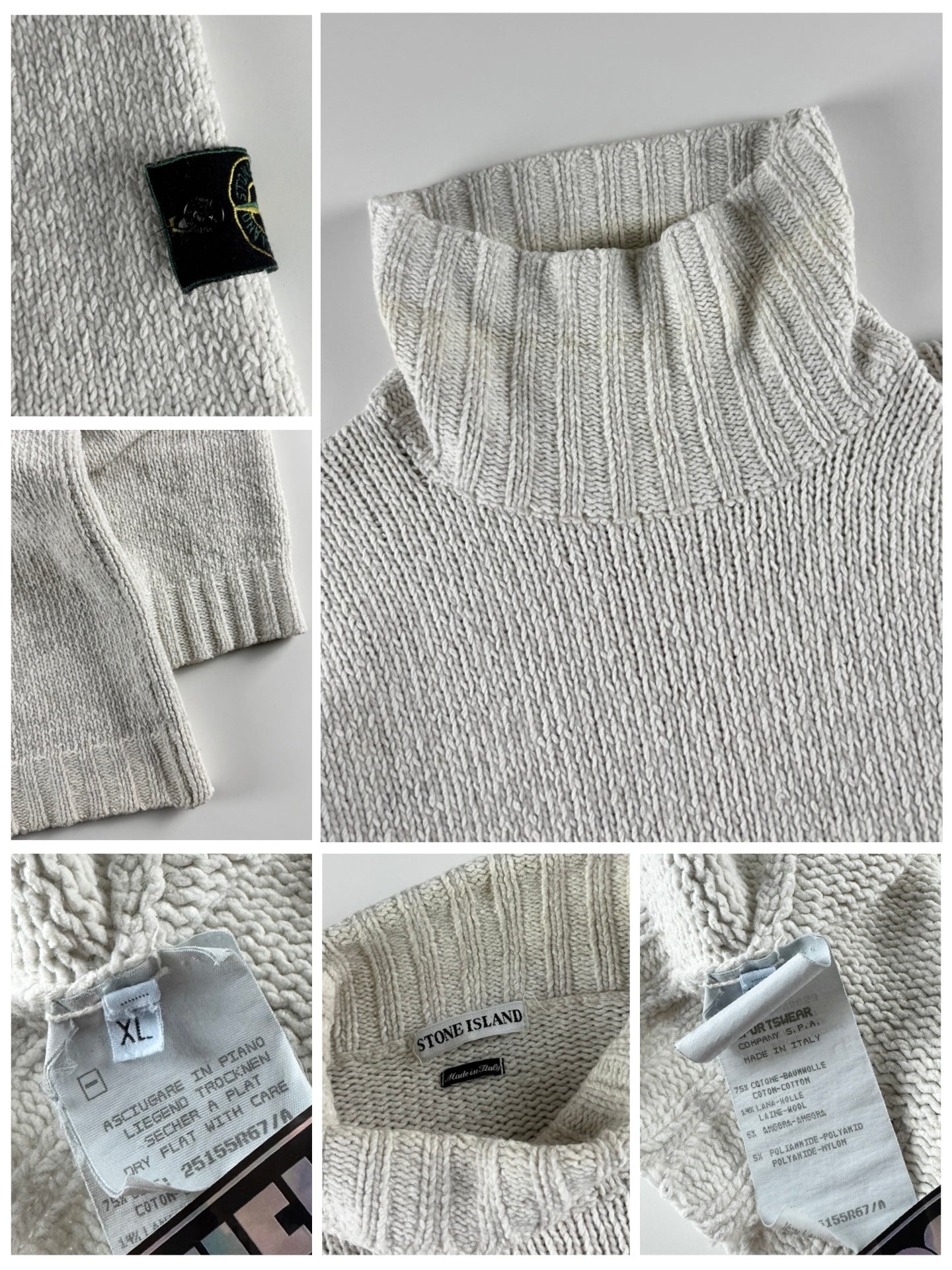 Stone Island AW 1996 Roll Neck Knitted Sweater [XL]
