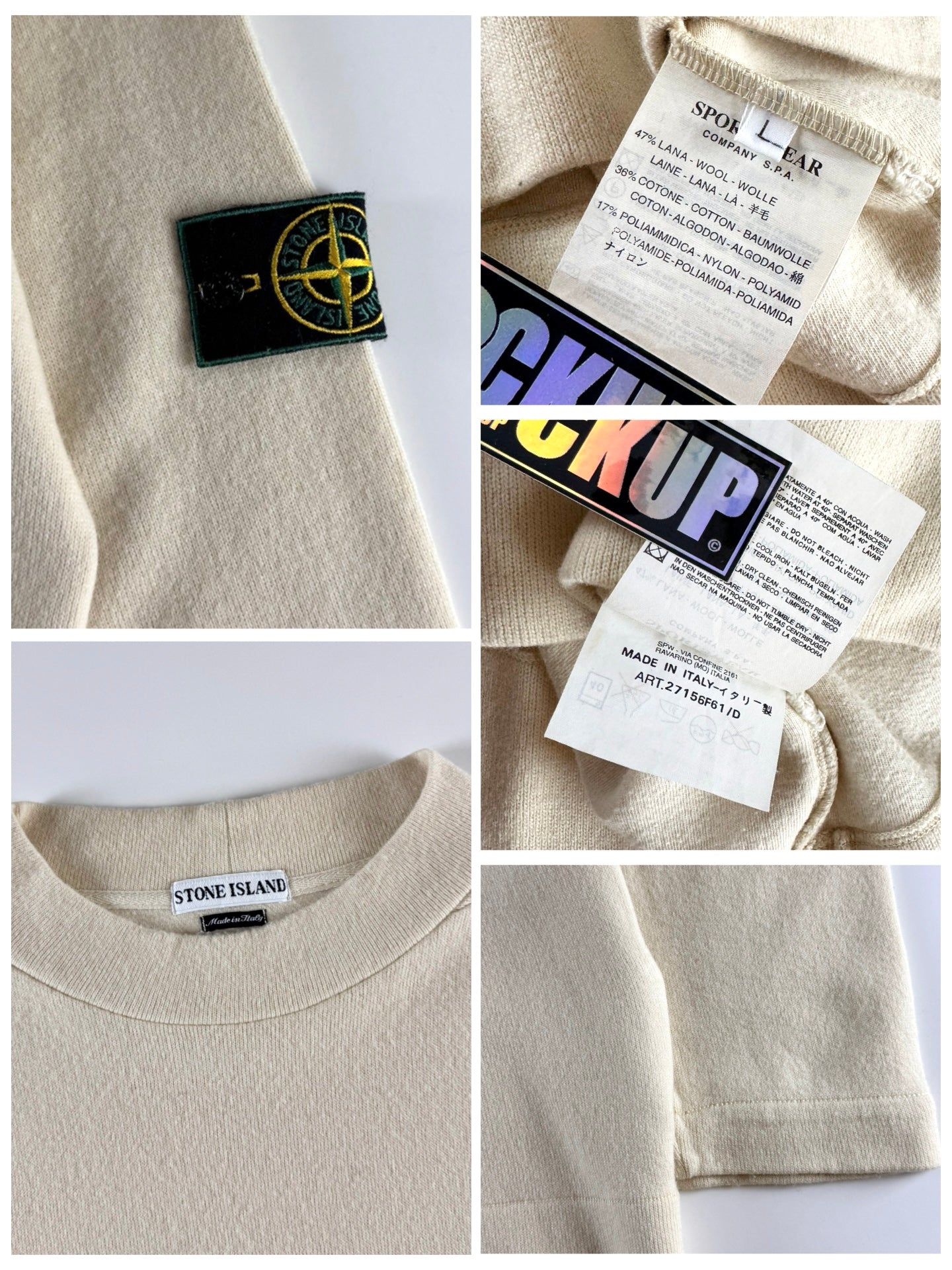 Stone Island AW 1997 Mock Neck Knitted Sweater [L]