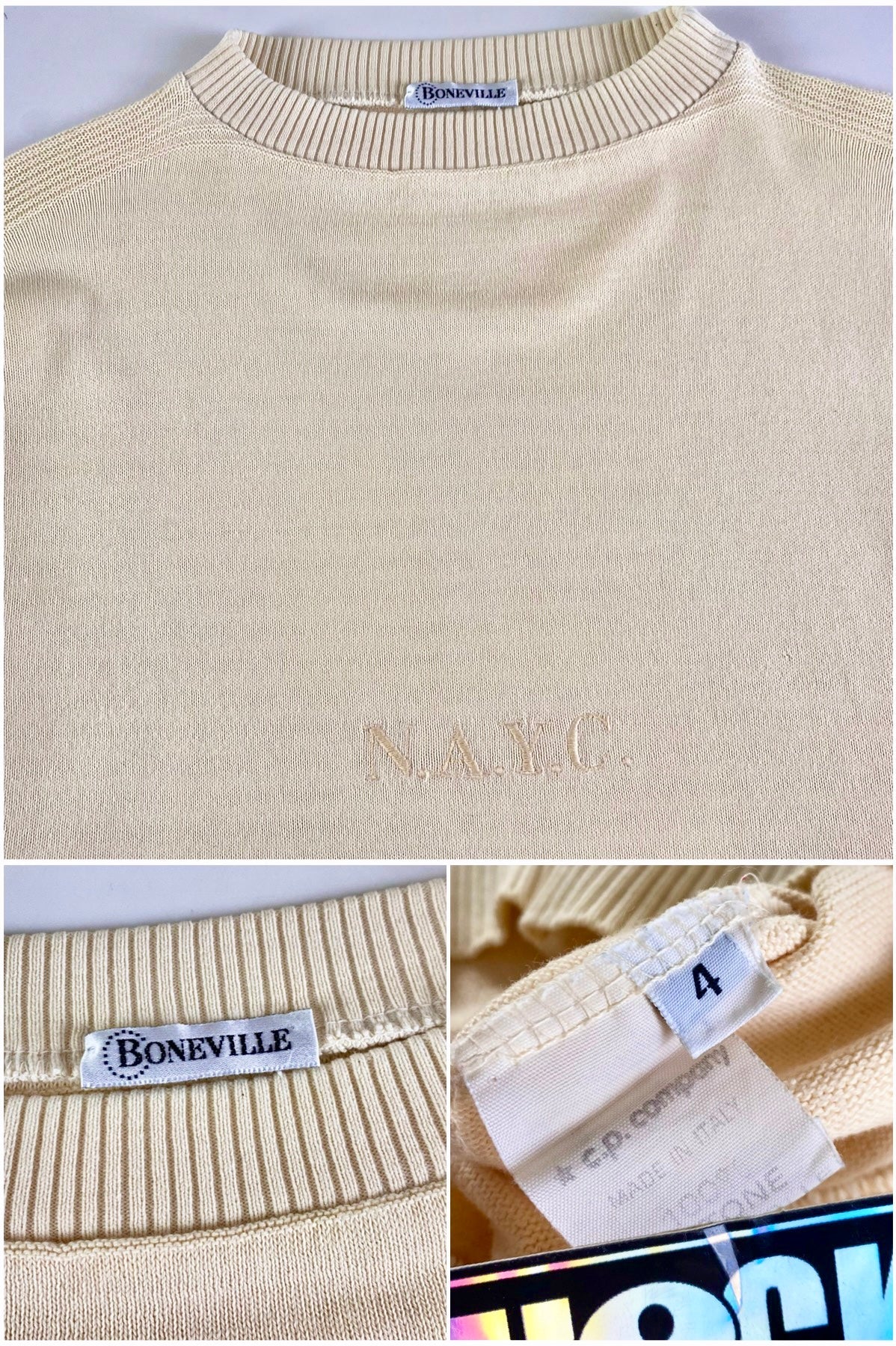 Boneville 1990's NAYC Knitted Pullover Sweater [L]
