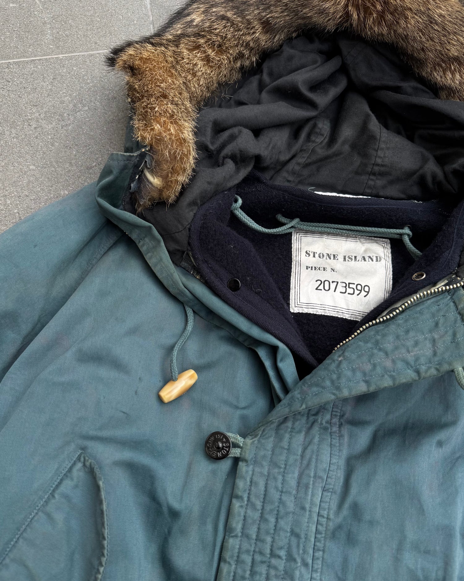 Fur Hood Raso Gommato Jacket