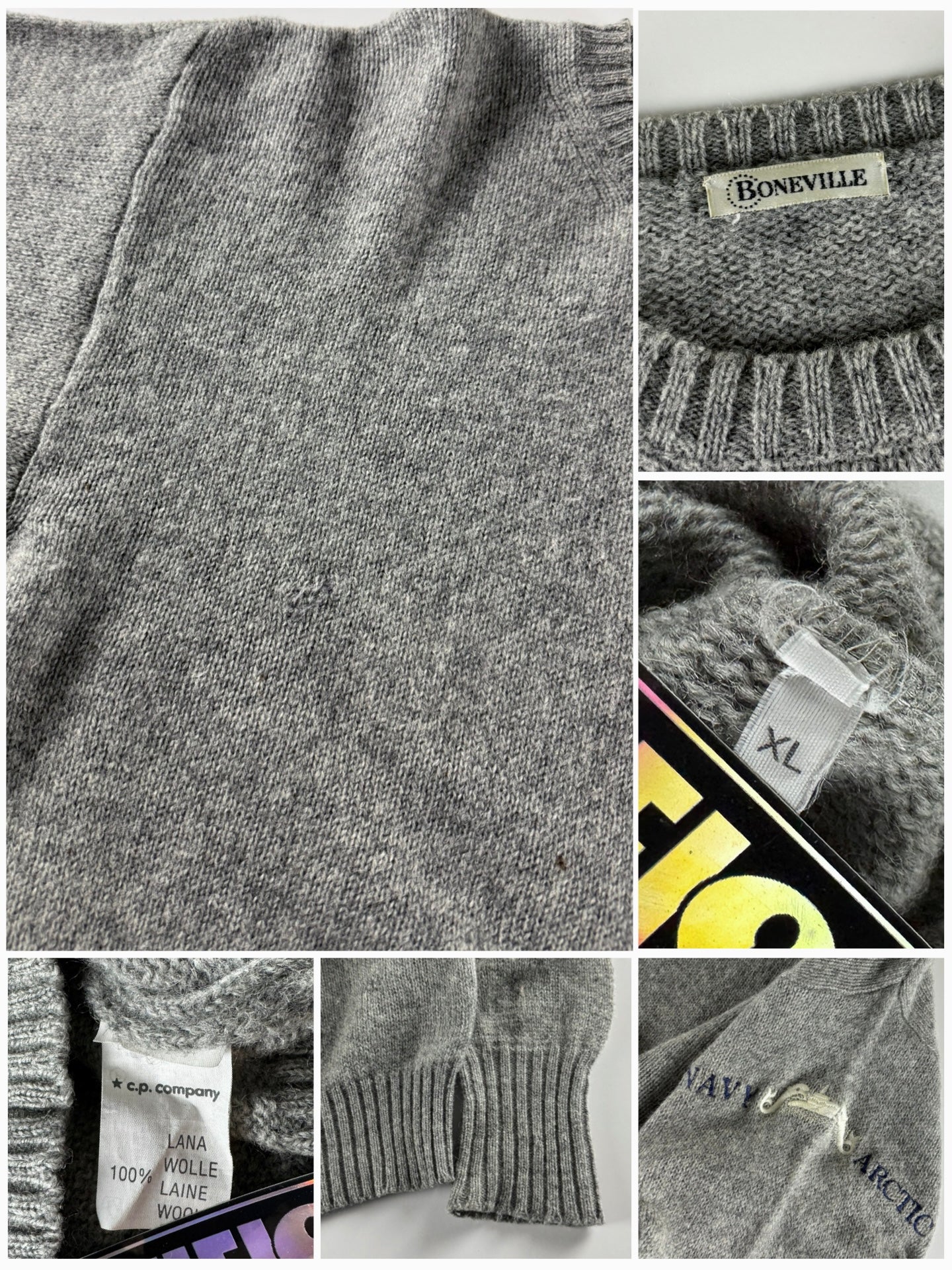 Boneville 1980’s Navy Artic Knitted Sweater [XL]