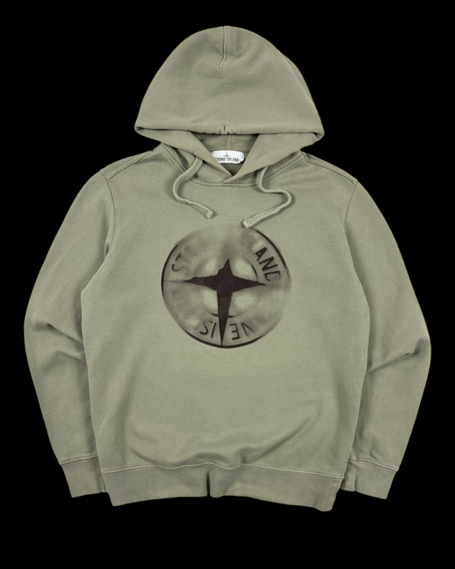 Stone Island AW 2022 Fade Compass Logo Hooded Sweatshirt [M]