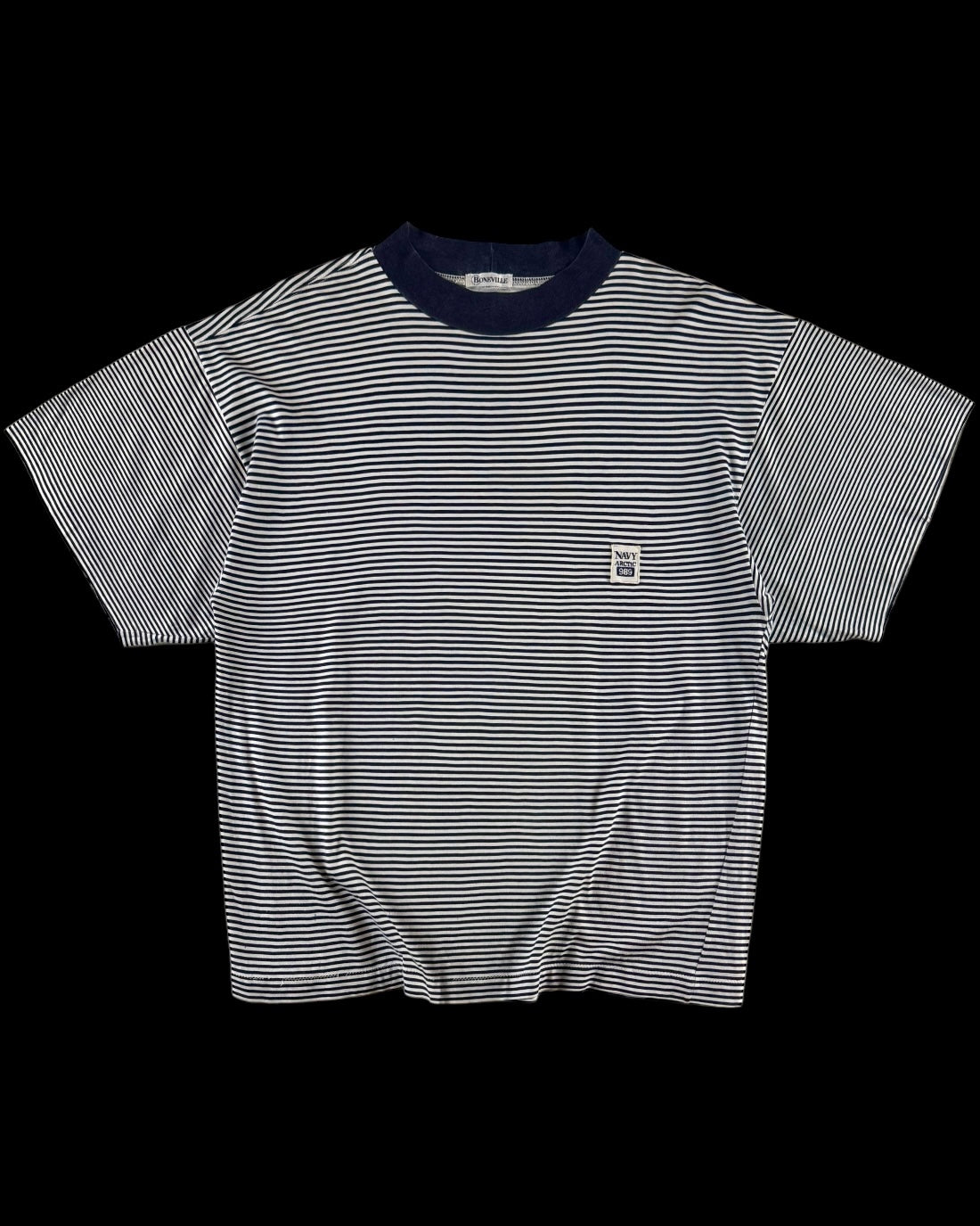 Boneville SS 1989 Navy Arctic Striped T-Shirt [XL]