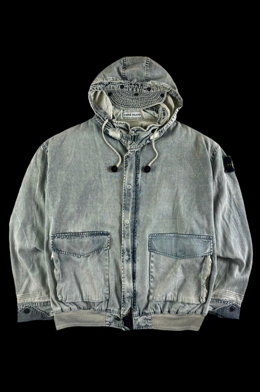 Stone Island 1986 Sail Cloth Marina Hooded Jacket [XL]