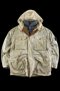 Stone Island 1980's Camouflage Ice Jacket with Down Liner [L]