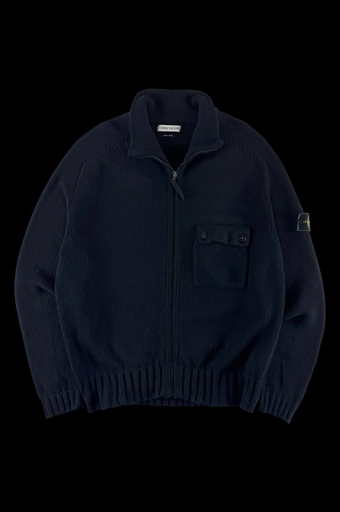 Stone Island AW 1997 Full Zip Knitted Sweater [XL]