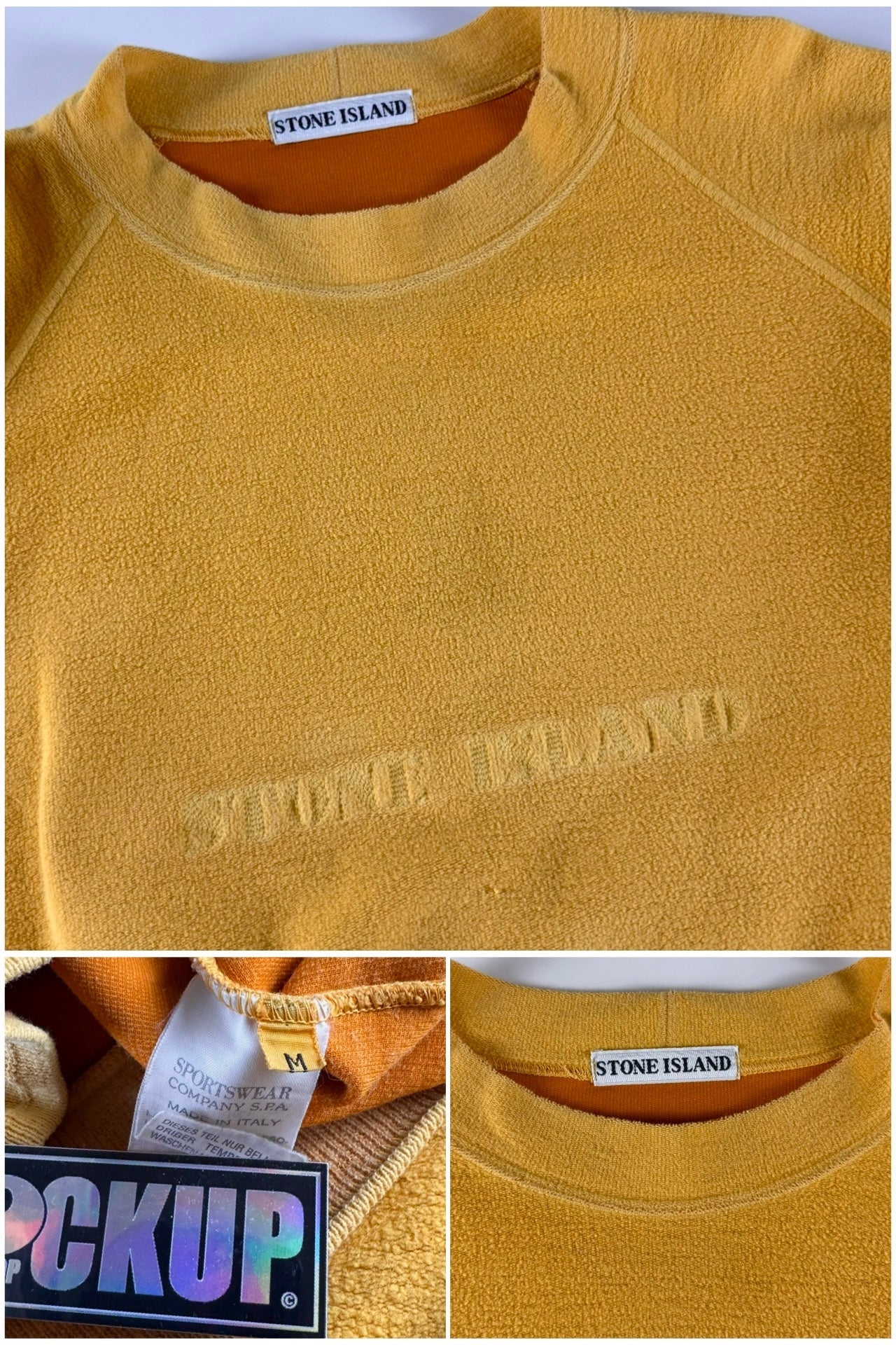 Stone Island AW 1992 Stencil Spellout Fleece Sweater [M]