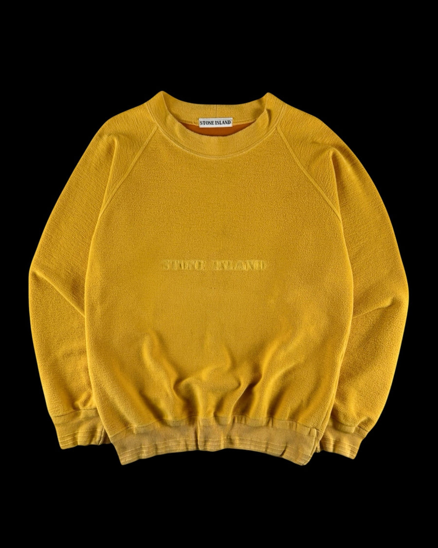 Stone Island AW 1992 Stencil Spellout Fleece Sweater [M]