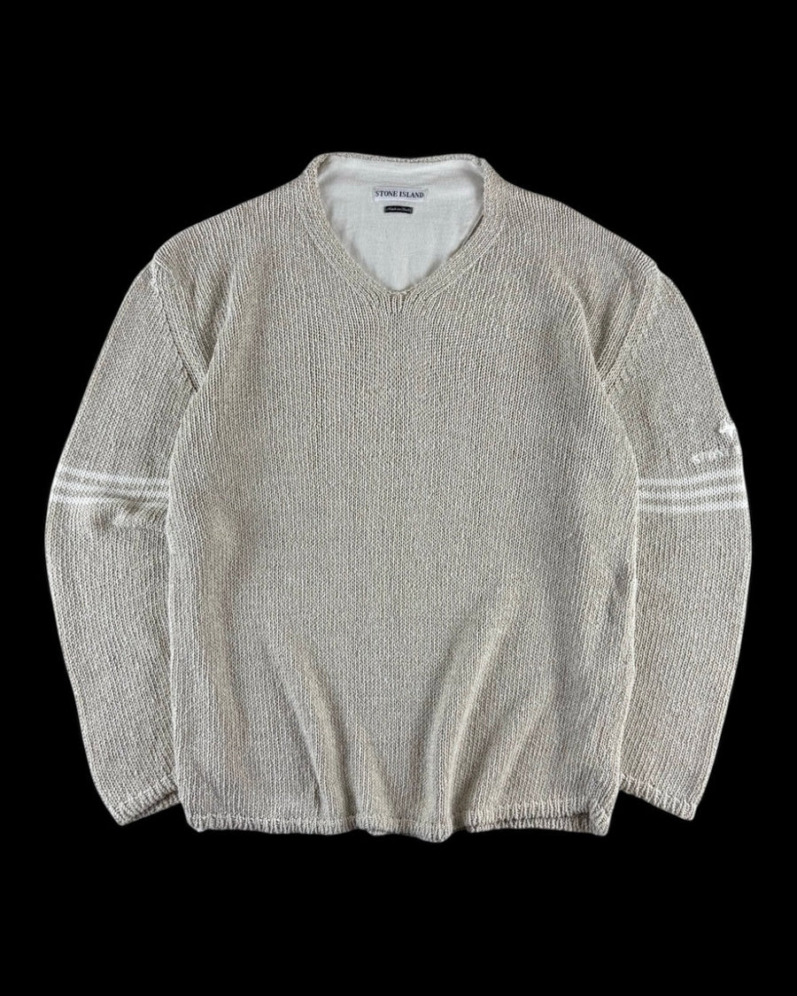 Stone Island SS 1998 Compass Logo Knitted Sweater [XL]