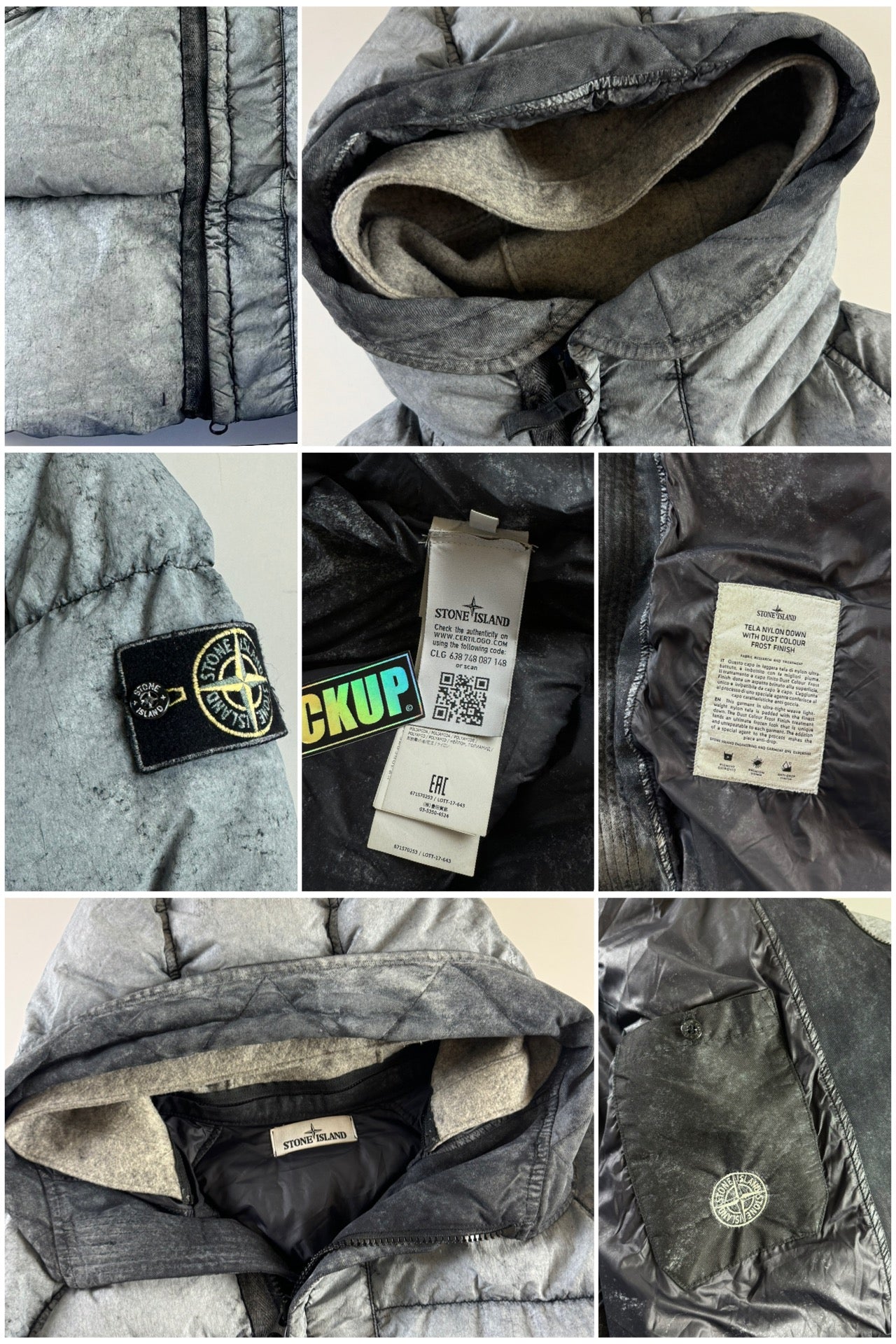 Stone Island 2017 Frost Dust Tela Nylon Down Puffer [L]