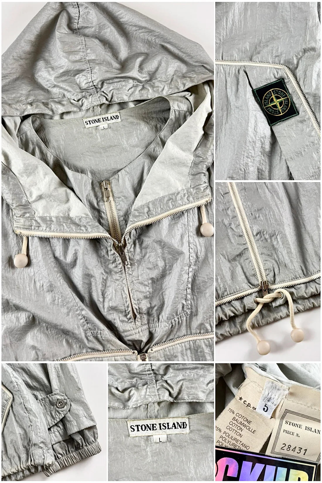 Stone Island SS 1986 Packable Nylon Steel Jacket [L]