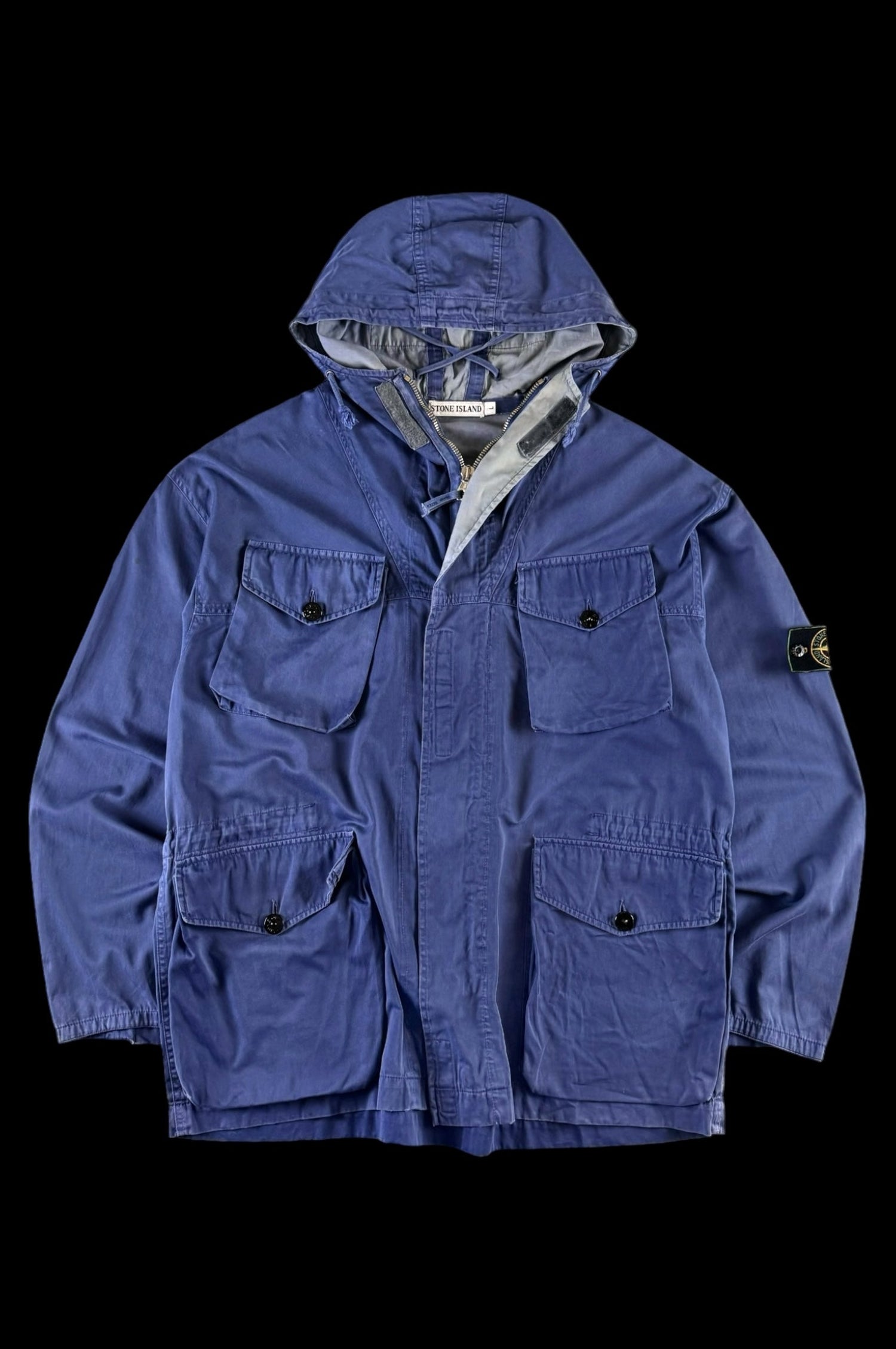 Stone Island 1993 Raso Gommato M65 Multipocket Jacket [L]