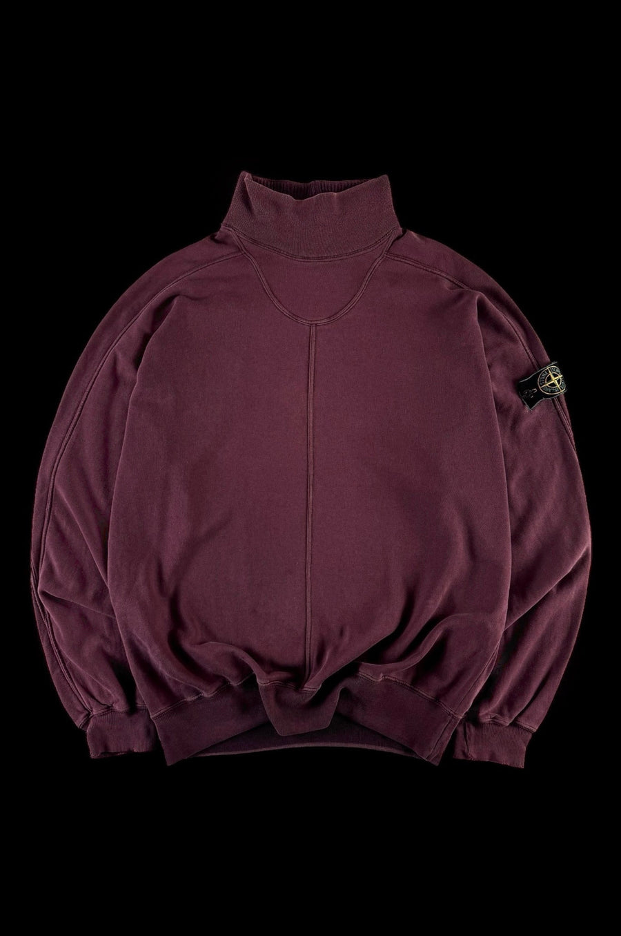 Stone Island 1980's Mock Neck Pullover Sweatshirt [L]