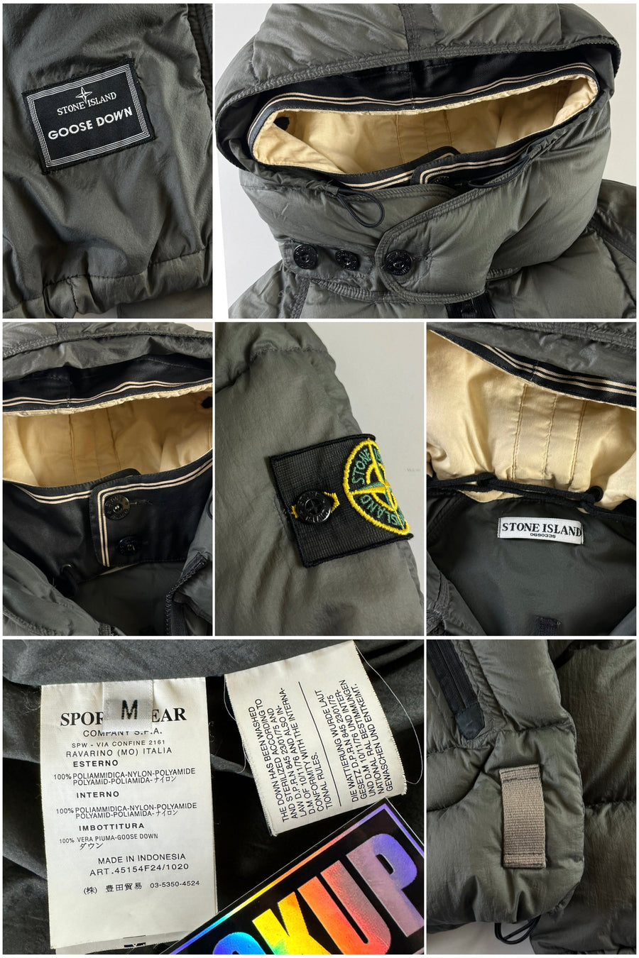 Stone Island 2006 Opaque Nylon Tela Puffer Jacket [M]