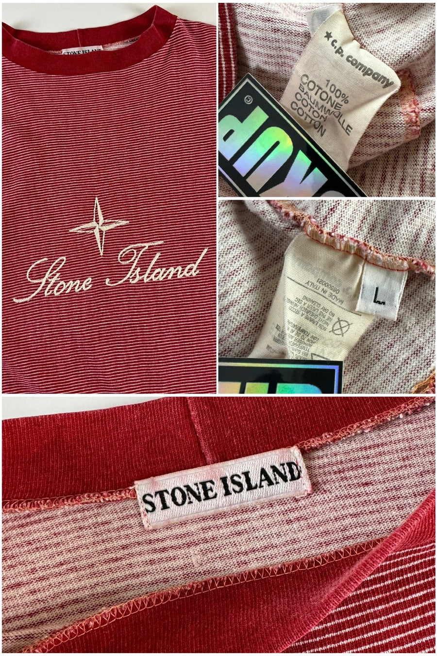 Stone Island 1980’s Script Logo T-Shirt [L]