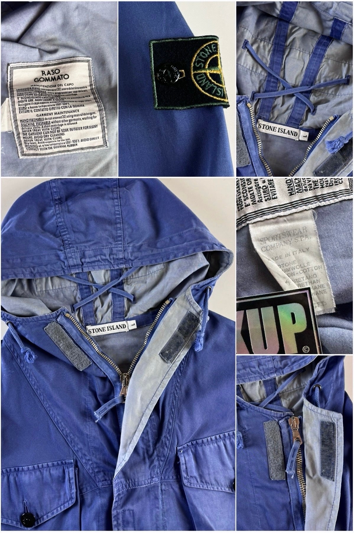 Stone Island 1993 Raso Gommato M65 Multipocket Jacket [L]