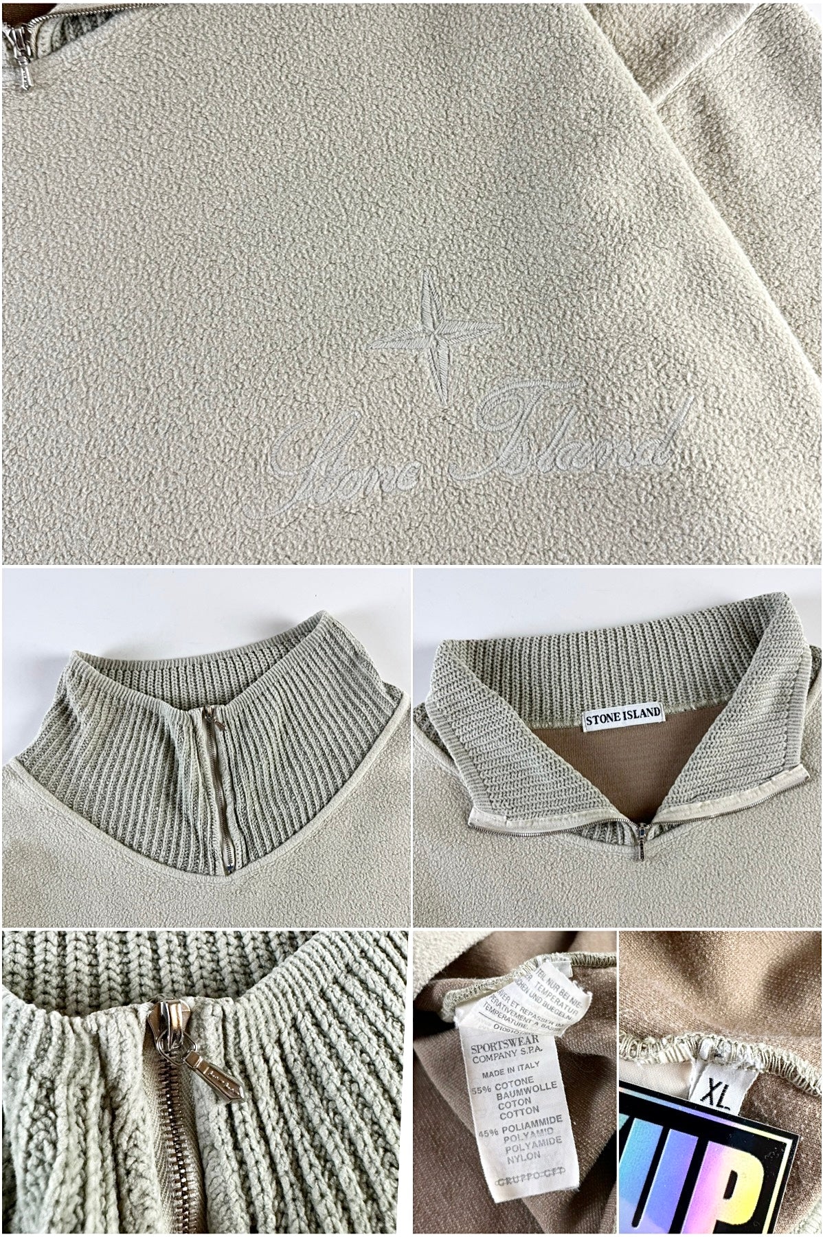 Stone Island 1990’s Fleece Pullover Sweater [XL]