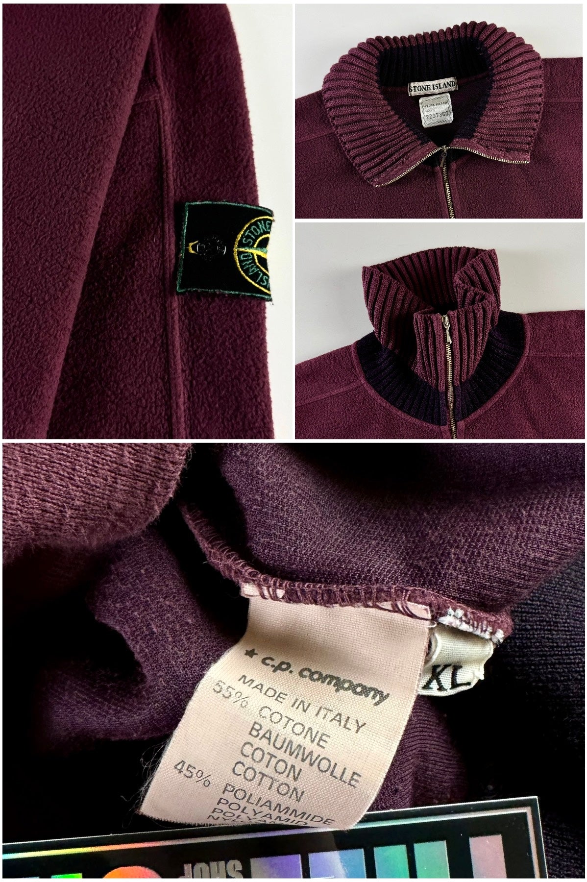 Stone Island 1988 1/4 Zip Fleece Pullover Sweater [XL]