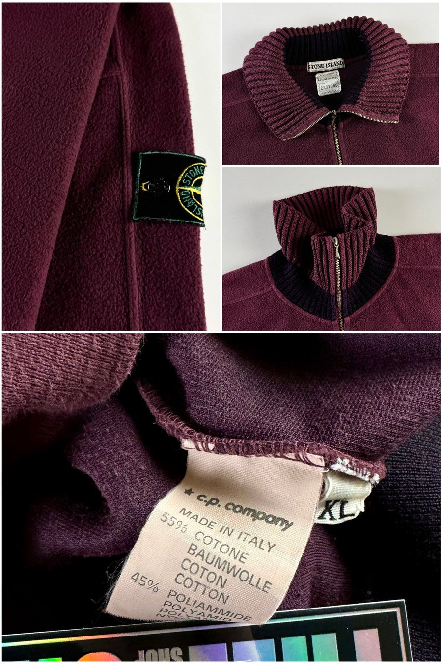 Stone Island 1988 1/4 Zip Fleece Pullover Sweater [XL]