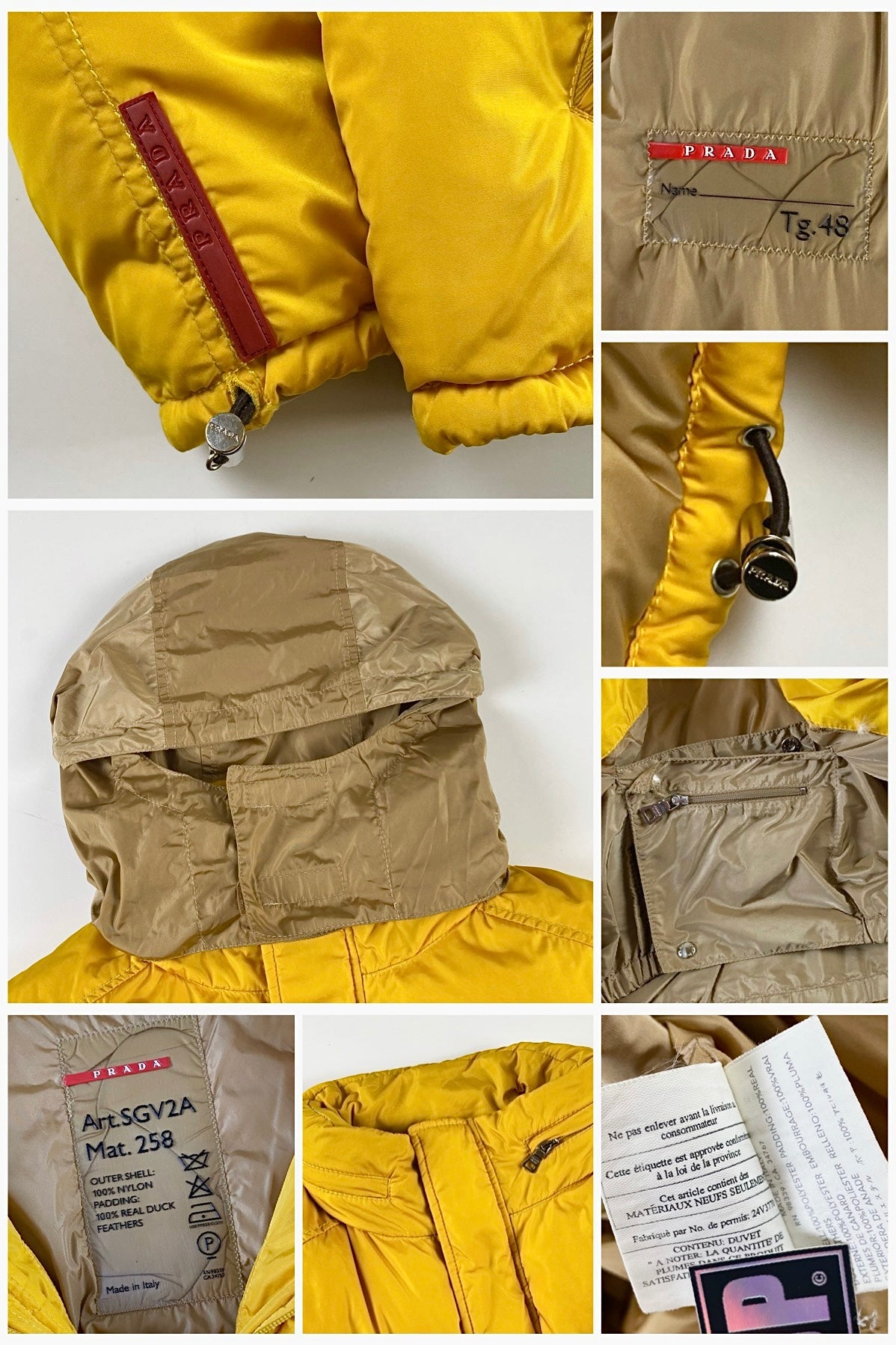 Prada Sport Nylon Duck Feather Down Puffer Jacket [48]