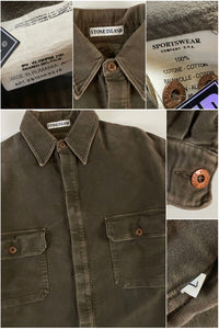 Stone Island 1998 Moleskin Casual Overshirt [L]