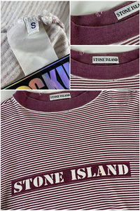 Stone Island 1980's Striped Spellout Long Sleeve [S]