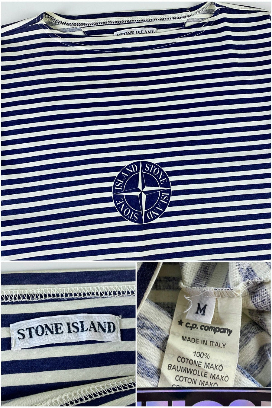 Stone Island 1980's Compass Logo T-Shirt [M]