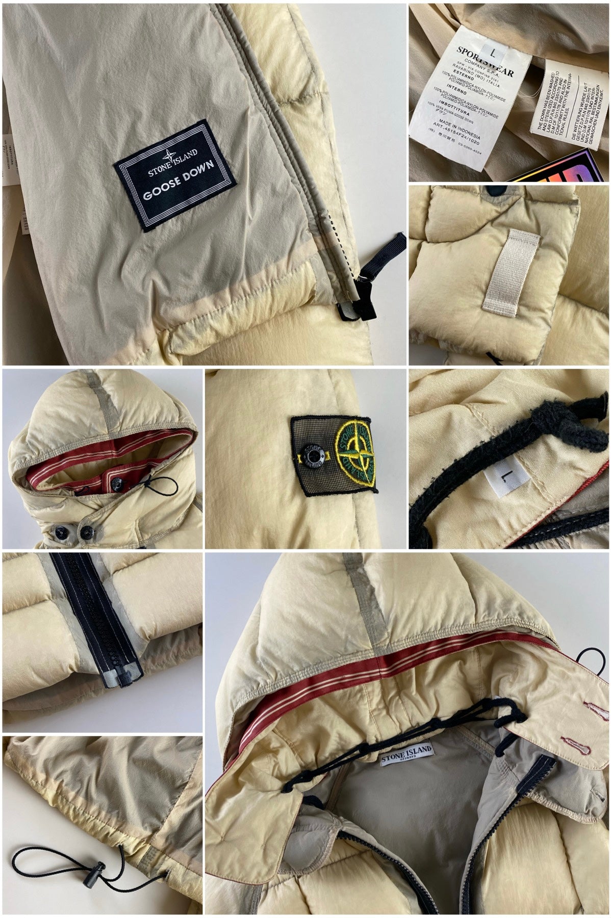 Stone Island 2006 Opaque Nylon Tela Puffer Jacket [L]