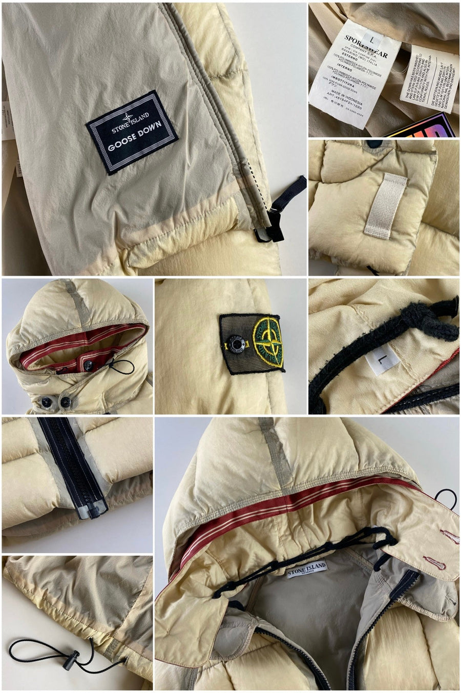 Stone Island 2006 Opaque Nylon Tela Puffer Jacket [L]