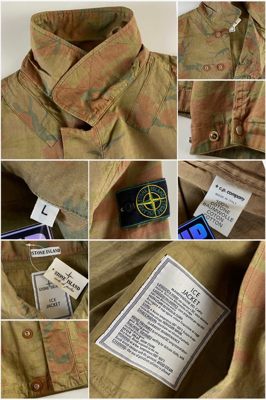 Stone Island 1989 Camouflage Carpenter Ice Jacket [L]