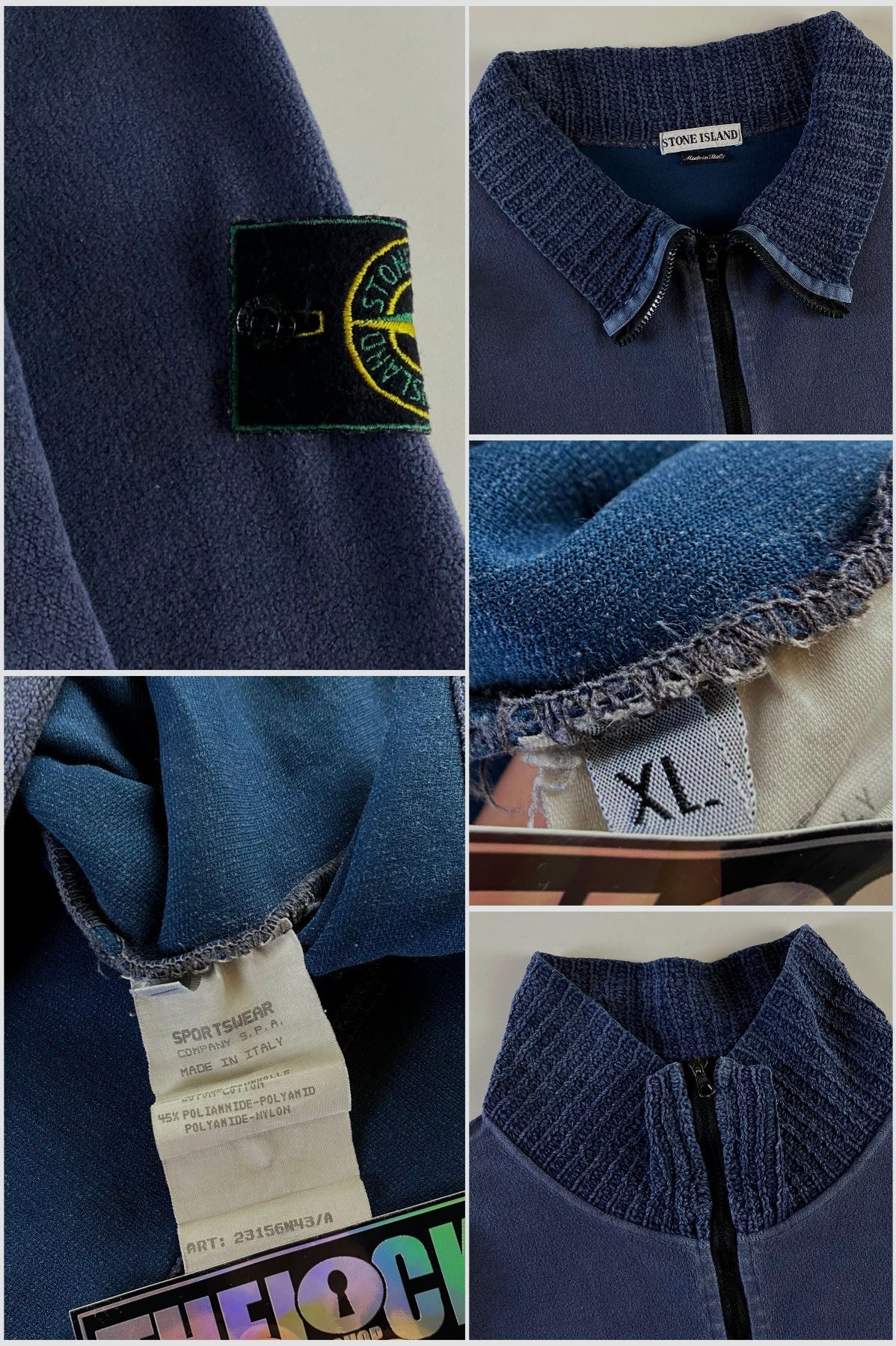 Stone Island 1995 1/4 Zip Pullover Fleece [XL]