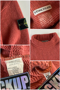 Stone Island 1990's Mock Neck Cable Knitted Sweater [XXL]