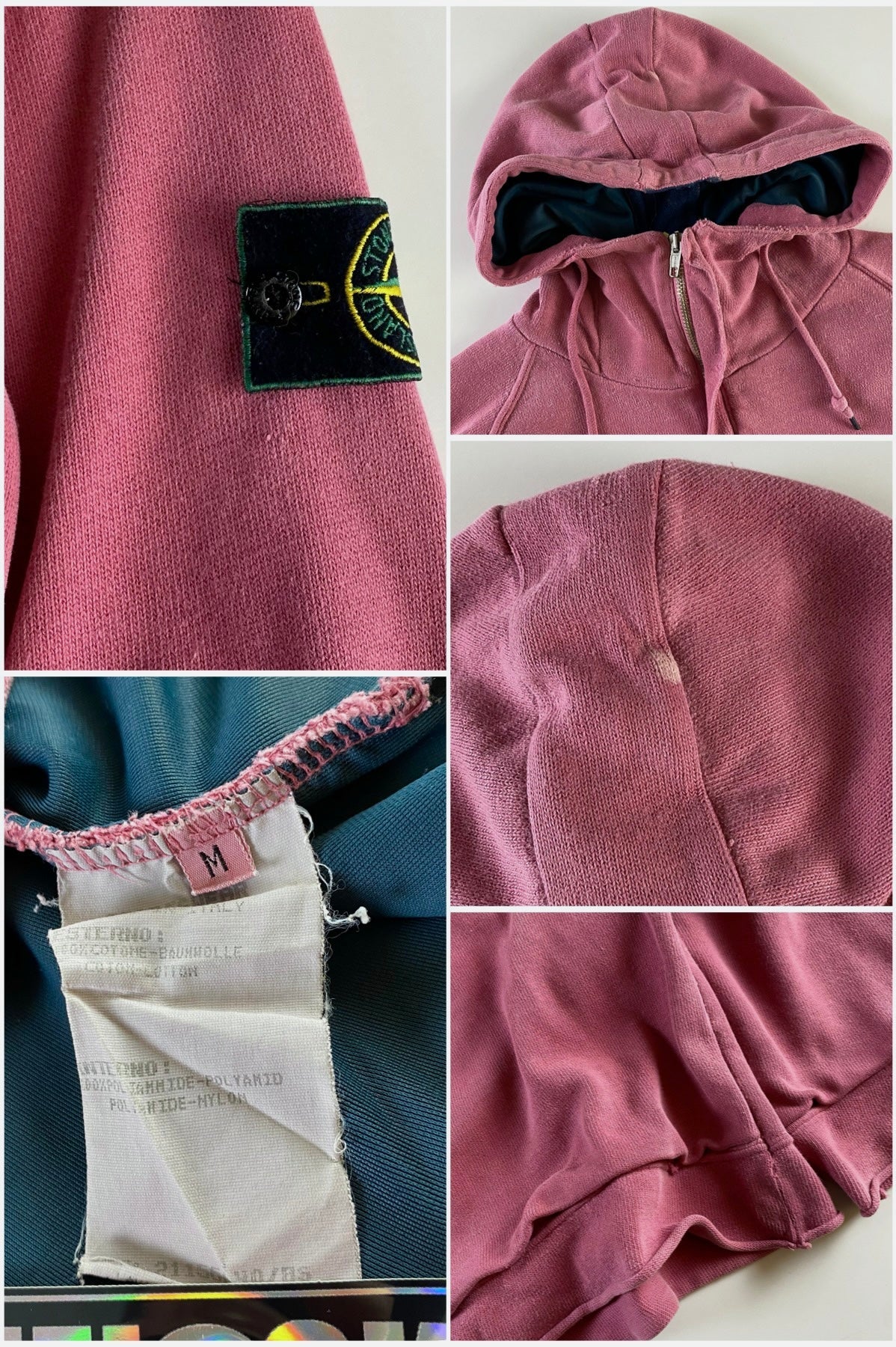 Stone Island 1994 1/4 Zip Pulliver Hooded Sweatshirt [M]