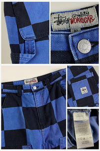 Stussy "Big Ol' Check" Patchwork Work Trousers [W30]