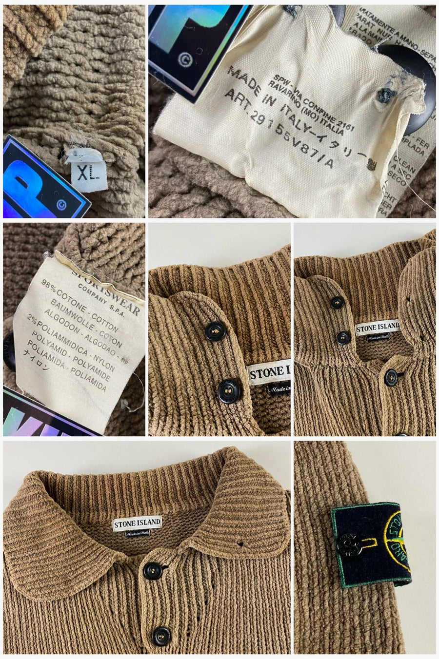 Stone Island 1998 Chenille Pullover Sweater [XL]
