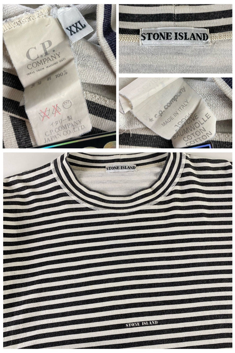 Stone Island 1980's Japan Exclusive Striped T-Shirt [XXL]