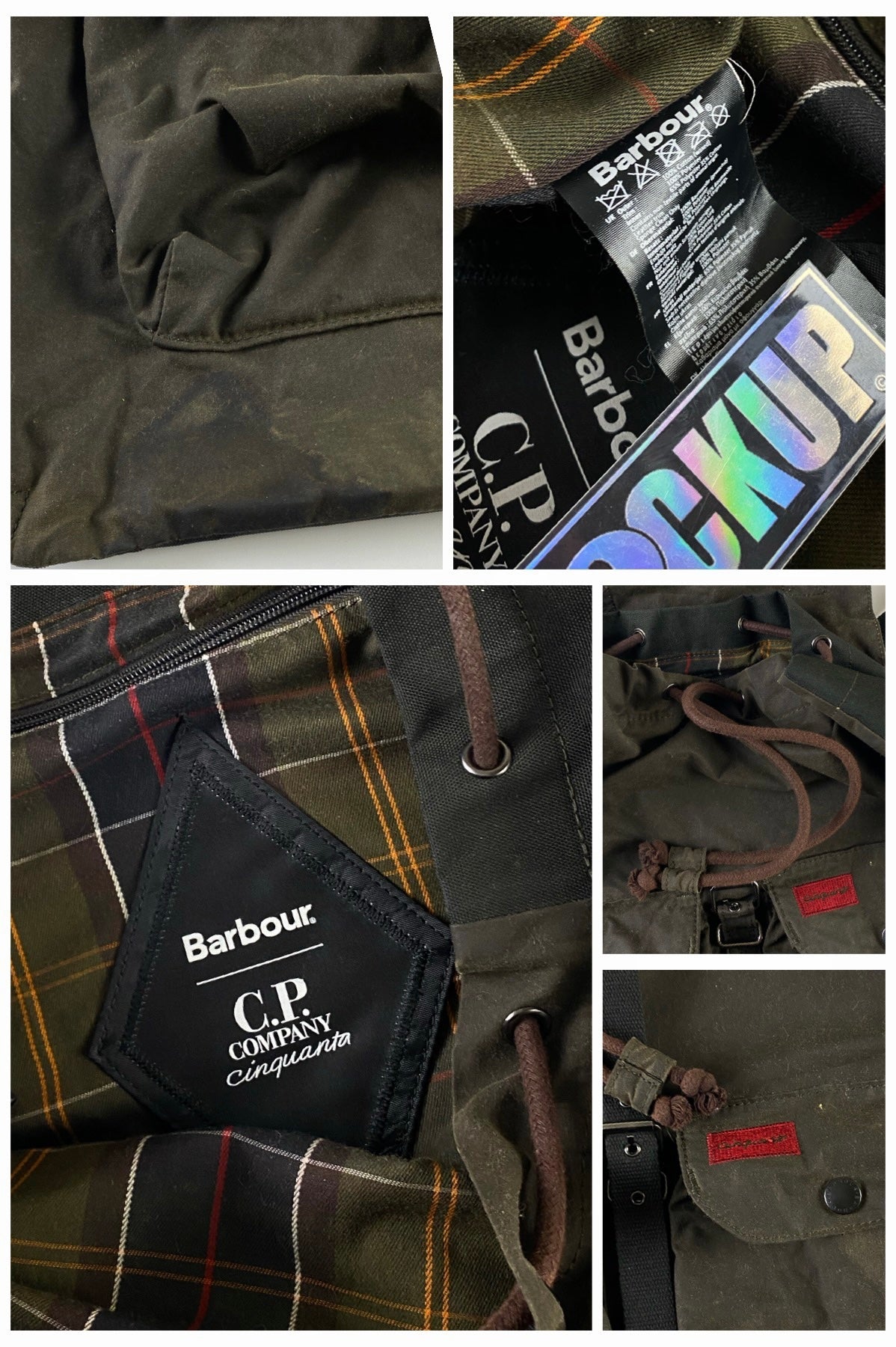 C.P. Company x Barbour Waxed Utility Backpack