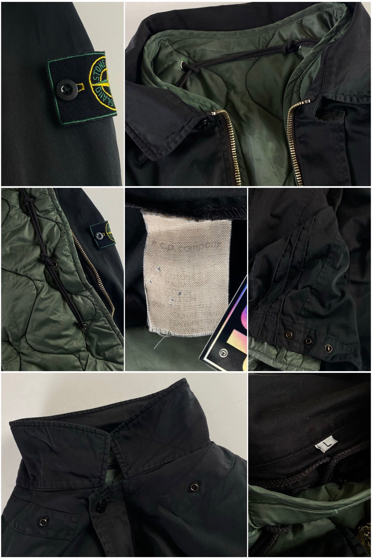 Stone Island 1985 Raso Gommato Jacket with Quilted Liner [L]