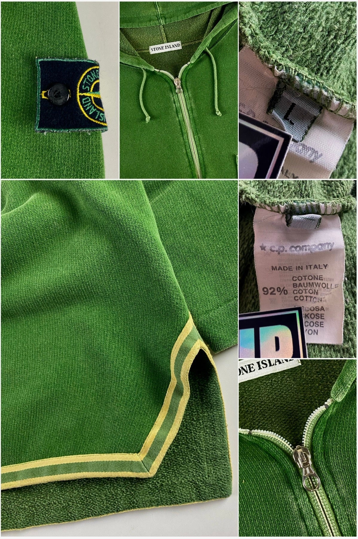 Stone Island 1980's 1/4 Zip Pullover Hoodie [L]