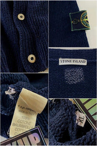 Stone Island 1980's Knitted Cardigan Sweater [XL]